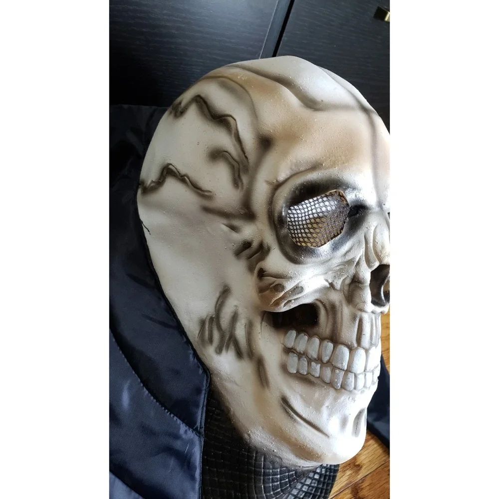 Creepy Scary Halloween Costume Mask Rubber Latex ‎ Skull Skeleton Mask Haunted